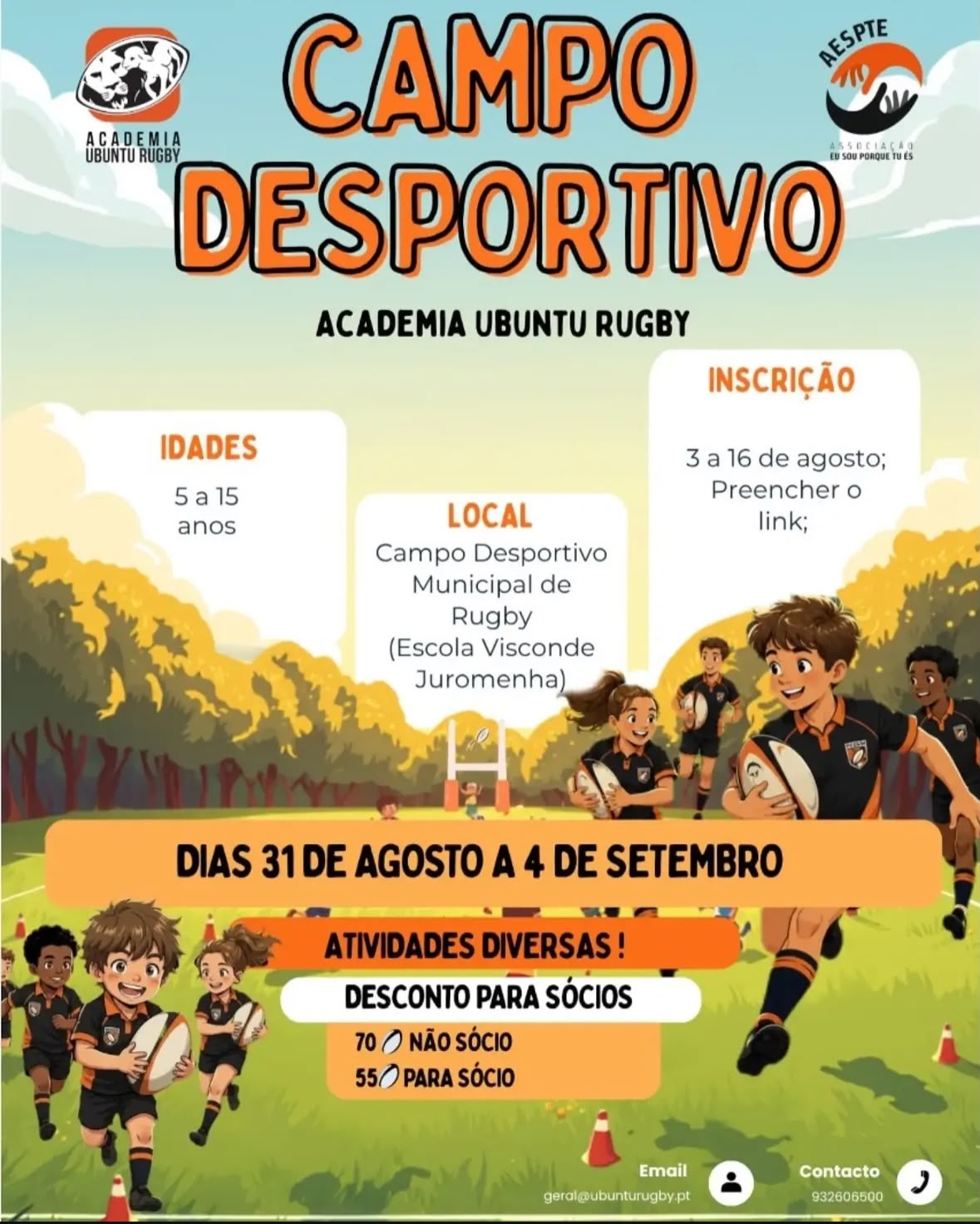 Flyer do Campo Desportivo Ubuntu Rugby